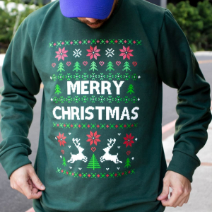 Hoodie Navidad Verde Unisex M